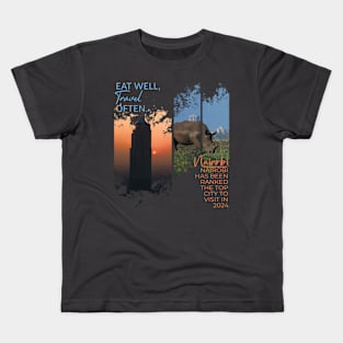 Eat Well, Travel Often. Kids T-Shirt